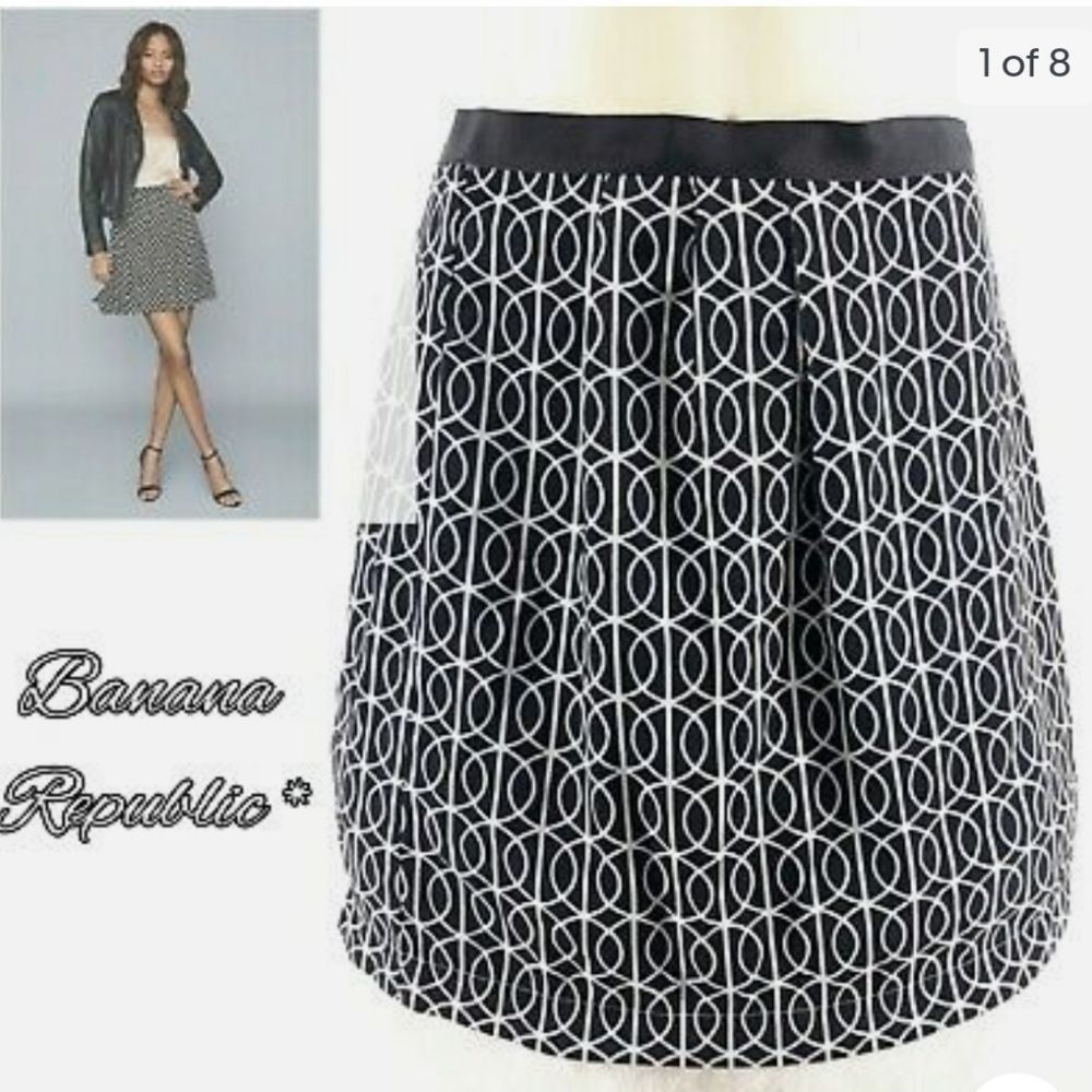 Banana Republic Geometric Print Skirt, Sz. 14